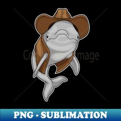 Dolphin Cowboy - Trendy Sublimation Digital Download - Perfect for Personalization