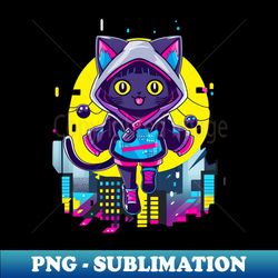 Flying Neo Cat - Stylish Sublimation Digital Download - Unleash Your Creativity