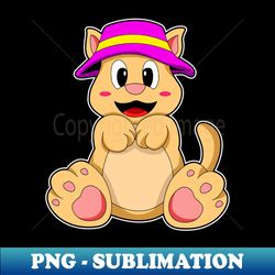 cat with hat - premium sublimation digital download - add a festive touch to every day