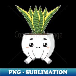 Cute Kawaii Baby Sansevieria - Decorative Sublimation PNG File - Spice Up Your Sublimation Projects