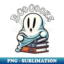 Ghost reading BOOks - High-Resolution PNG Sublimation File - Revolutionize Your Designs