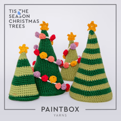 Tis the Season Christmas Trees Crochet pattern - Christmas Decorations Crochet Pattern, digital file PDF, digital patte