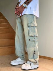 Men's Casual Street Style Distressed Baggy Jeans