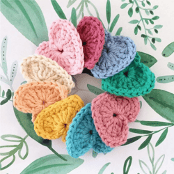 hearts crochet pattern, digital file pdf, digital pattern pdf, crochet pattern