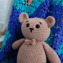 amigurumi bear in lion brand truboo crochet pattern, digital file pdf, digital pattern pdf, crochet pattern