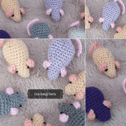 sugar mice crochet pattern, digital file pdf, digital pattern pdf, crochet pattern
