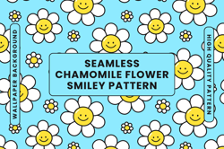 Chamomile Flower Smiley Pattern