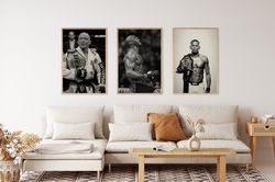 Israel Adesanya Poster, GSP Poster, Kamaru Usman Poster, Set of 3 UFC Posters, Wall Decor, Sports Poster, MMA Poster, Bo