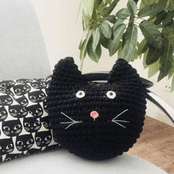 Cat Pillow Crochet pattern, digital file PDF, digital pattern PDF, Crochet pattern