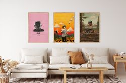 Tyler the Creator Poster, Tyler the Creator Set of 3 Posters, Tyler the Creator Posters, Music Poster, Album Poster, Wal