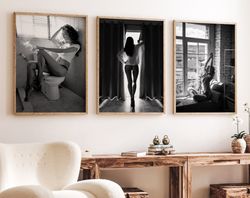 Girls Just Wanna Have Fun - Set of 3 Black and White Luxury Fashion Photography Poster Set, Fashion posters, Luxury Car