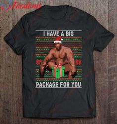 Barry Sitting On A Bed Big Package Ugly Christmas Sweater Shirt, Mens Funny Christmas Tee Shirts  Wear Love, Share Beaut