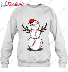 baseball softball snowman christmas holiday season tee t-shirt, christmas shirts mens sale  wear love, share beauty