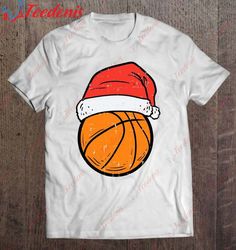 Basketball Santa Hat Christmas Pjs Xmas Pajama Boys Girls T-Shirt, Christmas Shirts Family Cheap  Wear Love, Share Beaut