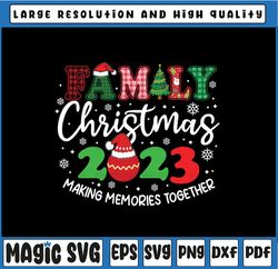 Family Christmas 2023 Matching Squad Santa Elf  Png, Family Christmas 2023 Making Memories Together, Digital Download