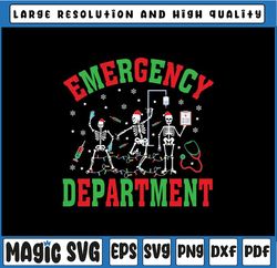 Emergency Department Christmas Nurse Svg, Christmas Er Nurse Skeleton Dancing Svg,  Christmas Png, Digital Download