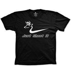 Just Shoot It Shirt Funny Tshirt Deer Hunting Shirt Fashion O-Neck Short Sleeved T-Shirts Summer Loose Tee Shirt For Men