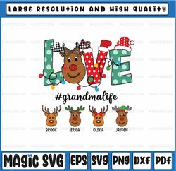 Personalized GrandmaLife Little Reindeer Png, Custom Love Grandma Png, Christmas Png, Digital Download