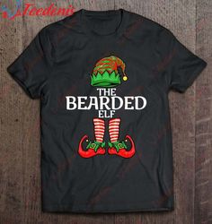 bearded elf christmas matching group t-shirt, christmas family shirts ideas  wear love, share beauty