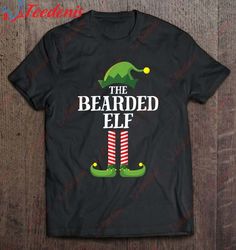 bearded elf matching family group christmas party pajama t-shirt, christmas t shirts womens  wear love, share beauty