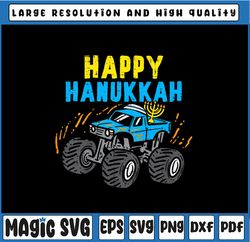 Happy Hanukkah Monster Truck PNG, Monster Truck PNG, Hanukkah Party Png, Boys Kid Gift, menorah Jewish Sublimation Desig