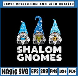 Shalom Gnomes Funny Jew Hanukkah Pajamas PNG, Chanukah Shalom Gnomes, Menorah Hanukkah, Hanukkah Jewish Holiday Gift PNG