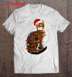 Bengal Cat Christmas Lights Xmas Cat Lover T-Shirt, Christmas Tee Shirts On Sale  Wear Love, Share Beauty