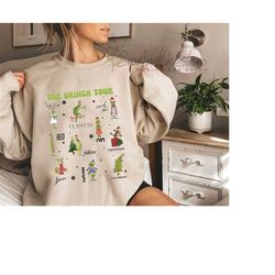 Vintage Christmas TS Sweatshirt, The Grinch Tour Shirt, The Grinch In My Grinch Eras, Grinch Christmas Sweater, Grincmas