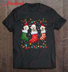 Bichon Frise Christmas Socks Funny Xmas Pajama Dog Lover Shirt, Christmas Tee Shirts Ladies  Wear Love, Share Beauty