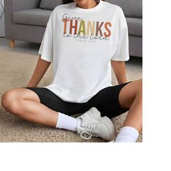Christian Fall Shirt, Thanksgiving Shirt, Friendsgiving T-shirt, Fall Religious Shirt, Thankful Shirt