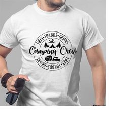 Camping crew t shirt, Happy Camper shirt, Nature Lover gift, Camping Gift, Vacation Sweat, Traveler Gift,Adventure tee