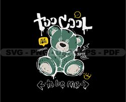 Too Cool To Be Me Stretwear, Teddy Bear Tshirt Design, Streetwear Teddy Bear PNG, Urban, DTG, DTF 18
