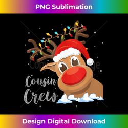 Cousin Crew Reindeer Christmas Santa Hat Xmas Lights Tank To - Sophisticated PNG Sublimation File - Access the Spectrum of Sublimation Artistry