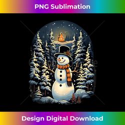 Christmas Snowman Christmas Tree Winter Snow X-Mas Tank Top - Crafted Sublimation Digital Download - Striking & Memorable Impressions