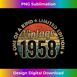 65 Years Old Vintage 1958 Limited Edition 65th Birthday - Edgy Sublimation Digital File - Lively and Captivating Visuals