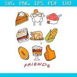 Retro Friends Series Thanksgiving SVG Digital Cricut File
