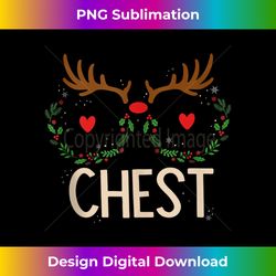 Chest Nuts Christmas Reindeer Matching Xmas Couple Chestnuts Tank To - Contemporary PNG Sublimation Design - Access the Spectrum of Sublimation Artistry