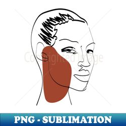 Outline black girl - PNG Transparent Sublimation File - Fashionable and Fearless