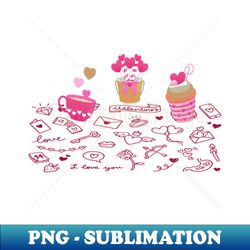 Pink Hearts valentine - Instant Sublimation Digital Download - Vibrant and Eye-Catching Typography