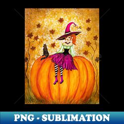 Redhead witch ready for autumn - Professional Sublimation Digital Download - Instantly Transform Your Sublimation Projects