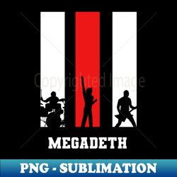 Trio Play Music Megadeth Vintage - Artistic Sublimation Digital File - Enhance Your Apparel with Stunning Detail