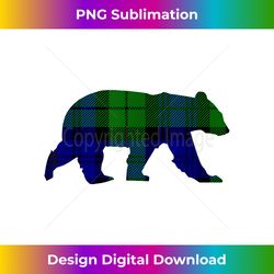 Black Watch Plaid Bear Scottish Pride Tarta - Bohemian Sublimation Digital Download - Craft with Boldness and Assurance
