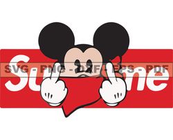 Superme Mickey Svg, Fashion Brand Logo 216