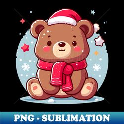Cute Bear Xmas - Exclusive Sublimation Digital File - Boost Your Success with this Inspirational PNG Download