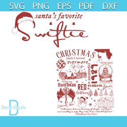 Santas Favorite Swiftie Christmas Taylor Version SVG File