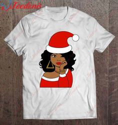 Black Women African American Christmas T-Shirt, Christmas T Shirts Womens Plus Size  Wear Love, Share Beauty