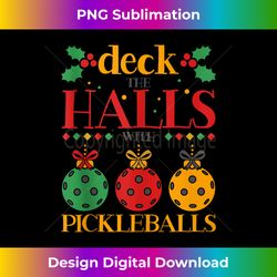 Deck The Halls With Pickleball Player Coach Group Christmas Tank Top - Innovative PNG Sublimation Design - Channel Your Creative Rebel