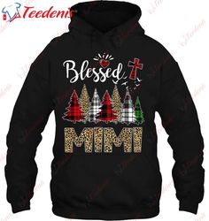Bless Mimi Leopard And Buffalo Plaid Christmas Xmas Gift T-Shirt, Men Christmas Shirts Family  Wear Love, Share Beauty
