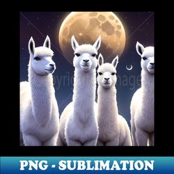 Llama Lunar Harmony - Special Edition Sublimation PNG File - Bring Your Designs to Life