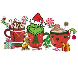 Grinch Christmas Png, Christmas Png, Christmas Coffee Png, Christmas Movie Png, Coffee Lattee Png,Christmas Latte Png